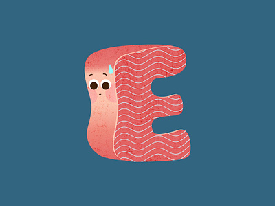 E for Embarrassed | 36 Days of Type 2d art 2d character 36daysoftype 36daysoftype07 adjective adjectives alphabet character design digital digital art digital drawing digital illustration illustration letter letter e letters type