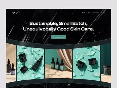 Joji Natural Hero Redesign beauty clinic cosmetics website creative curology landing page makeup massage medical minimal product salon shopping skincare spa ui uidesign ux web website