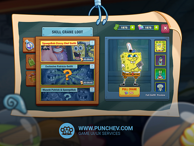 SpongeBob: Krusty Cook-Off design game gui illustration interface logo mobile studiopunchev ui ux