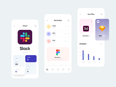 Cloud Dashboard cloud concept dashboad dribbble drive flat illustration interface minimal storage typography ui vector web