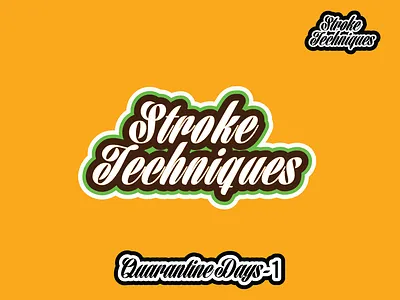 Stoke techniques - Typography branding illustration illustrator poster a day poster design tshirt art tshirtdesign tshirts typography typography design typography poster