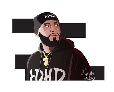 Joyner Lucas Illustration adobe illustrator adobe photoshop art black design fanart illustration illustrator poster vector