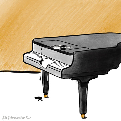 Lone piano digital digitalpaint illustration procreate