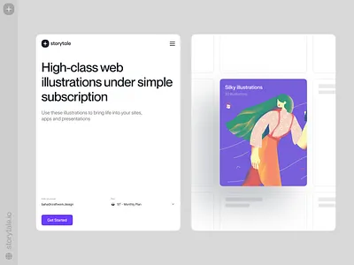 Storytale 🥰 colorful design illustration product silky storytale ui vector web