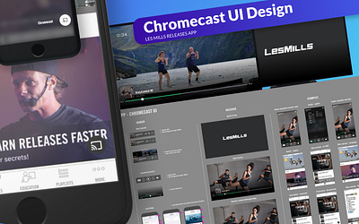 Chromecast UI Design - Les Mills Releases App app design bearliu beartalk chromecast interface uidesign