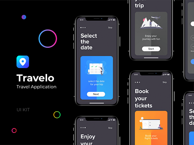 TRAVELO 13 app branding design icon illustration ui website