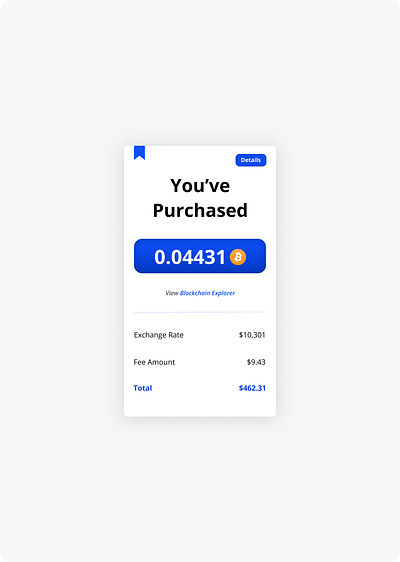 Bitcoin Email Receipt bitcoin bitcoin wallet blockchain branding crypto exchange cryptocurrency design email receipt ethereum mobile receipt transaction uiux