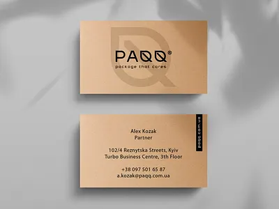 PAQQ - business card branding business card design eco eco friendly eco pack identity logo stationery разработка логотипа