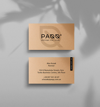 PAQQ - business card branding business card design eco eco friendly eco pack identity logo stationery разработка логотипа
