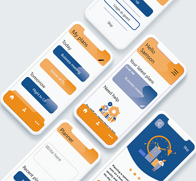 Planner app design ui ux
