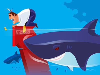 businessman with sharks adobe illustrator art businessman cartoon character character art design digitaldrawing graphic design graphicart graphics illustration illustrator lost sharks vector vector artwork vectorart vectorgraphics vectorillustration