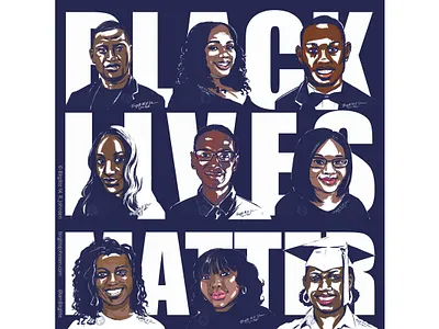 Black Lives Matter art black lives matter blm digital art digital illustration illustration limited colour palette limited colours portrait portrait art portrait illustration portrait painting portraits say her name say his name stop police brutality
