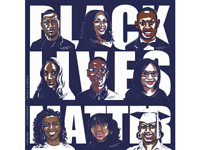 Black Lives Matter art black lives matter blm digital art digital illustration illustration limited colour palette limited colours portrait portrait art portrait illustration portrait painting portraits say her name say his name stop police brutality