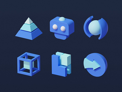 icons 3d c4d icon illustration movement render