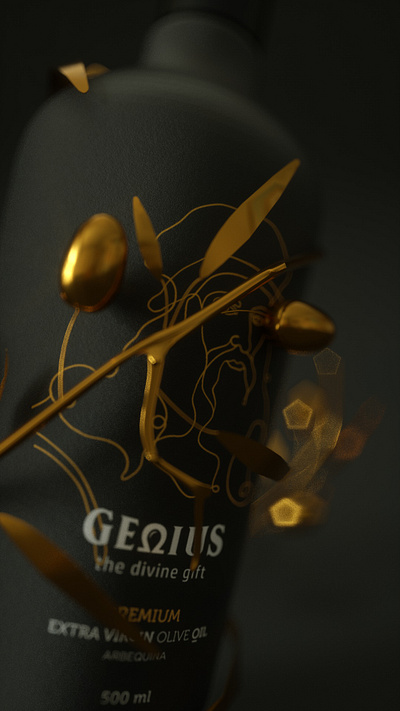 Genius Olive Oil 3d art award cinema4d design film illustration industrial istanbul modelling octane oil olive packaging