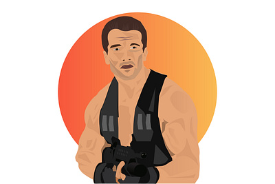 Arnold Schwarzenegger Vector Portrait arnold avatar avatardesign fiverr illustrator portrait vector