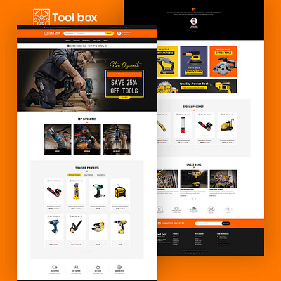 ToolBox – Drill Tools & Equipment – eCommerce Responsive Theme drill tools ecommerce industrial opencart prestashop responsive shopify templatetrip toolbox tools equipment woocommerce wordpress