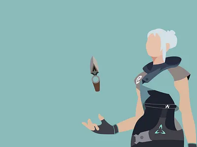 Jett - valorant charachter charachterdesign fanart flat illustration jett valorant