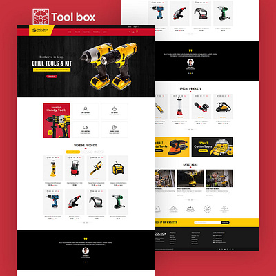 ToolBox – Drill Tools & Equipment – eCommerce Responsive Theme drill tools ecommerce industrial opencart prestashop responsive shopify templatetrip toolbox tools equipment woocommerce wordpress