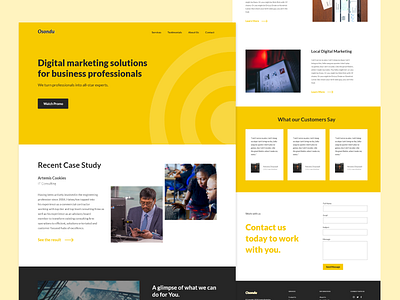 Marketing Consultancy Landing Page adobe xd design desktop landingpage web design