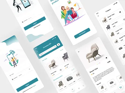 "Furniture Shop App" best design best shot furniture app furniture design furniture store illustration minimal mobile app design mobile ui shopping shopping app uidesign uitrend uiux uiuxdesign