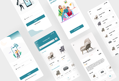 "Furniture Shop App" best design best shot furniture app furniture design furniture store illustration minimal mobile app design mobile ui shopping shopping app uidesign uitrend uiux uiuxdesign