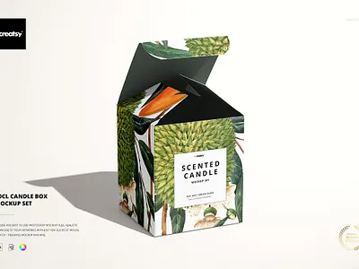 Candle Box Mockup Set app app design design design app illustration web website website concept