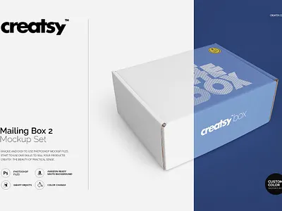 Mailing Box 2 Mockup Set app app design design design app illustration web website website concept