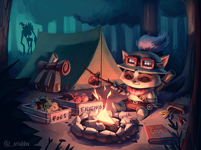 Teemo caring for friends and foes art character character design concept art draw drawing illustration league of legends sketch sketchbook teemo