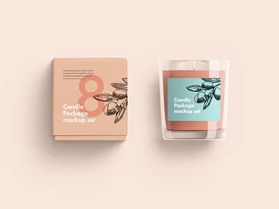 Candle glass and box packaging app app design design design app illustration web website website concept