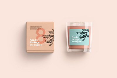 Candle glass and box packaging app app design design design app illustration web website website concept