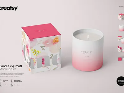 Candle and Box Mockup Set v.4 (mat) app app design design design app illustration web website website concept