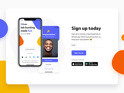Landing Page Sign up Form blue branding innovation landing landing page minimal minimalistic design purple sign up form sign up page startup tech technology ui video cv maker video cv maker app visual design web web design