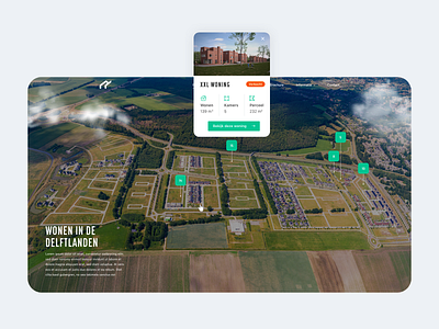 Interactive map view 🔥 block clean design estate flat interactive map maps pointers popup responsive typography ui webdesign website