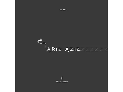 Tariq Aziz - RIP design illustration minimal minimal logo minimal poster minimalism minimalist poster poster art poster design