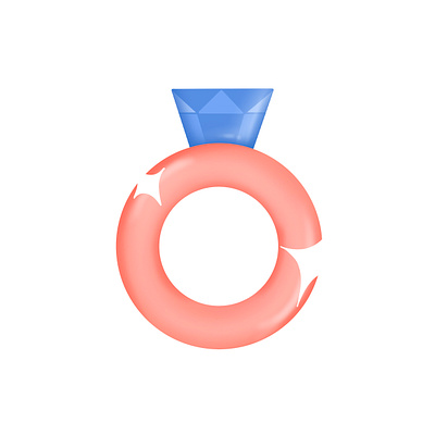 Ring Illustration aniversary app art crystal design diamond ring engagement ring graphics icon illustraion illustrator logo minimal shiny ui web website wedding