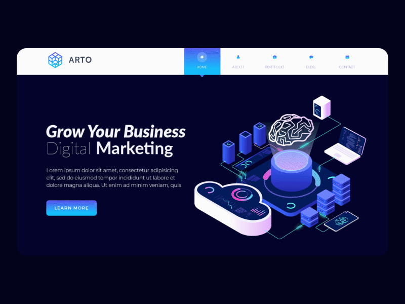 Grow Your Business animation arto brain cloud cpu digital flux hd laptop motion motion design motiondesign motiongraphics notebook sistemlak smartphone ui