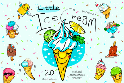 Ice Creams clipart hot ice cream ice cream clipart ice cream cone illustration illustrations prints stickers summer summertime zooza