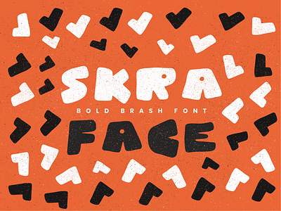 Skra face bold caps creative market font gritty grunge handdrawn loud typography