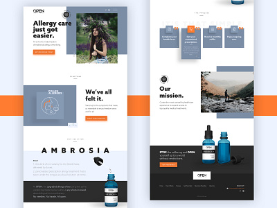 Open Laboratories - Allergy Care website redesign allergies allergy clean health healthcare landing page ui website