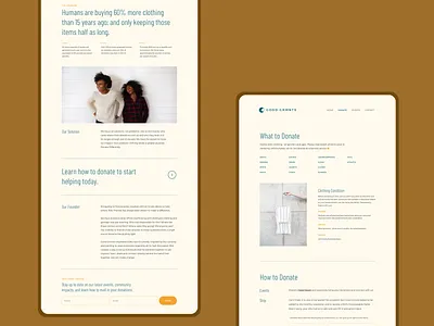 Good Grmnts Website branding charity donate donation minimal sign up ui web web design yellow