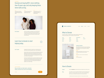Good Grmnts Website branding charity donate donation minimal sign up ui web web design yellow