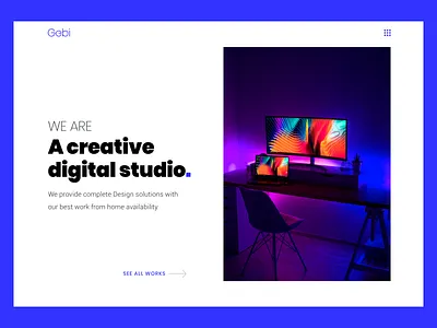 Digital Design Studio - Website 2d agency branding clean creative design digital gradient studio ui ux web website wfh work from home
