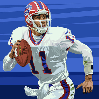 Rob Johnson • Buffalo Bills bills bills mafia buffalo buffalo bills california football illustration national football league new york nfl sports usc vector