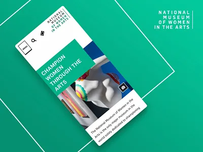 National Museum of Women in the Arts — Mobile Shot mobile design mobileui museum museum of art ui website website redesign