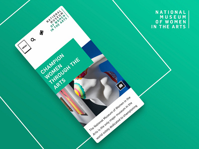 National Museum of Women in the Arts — Mobile Shot mobile design mobileui museum museum of art ui website website redesign