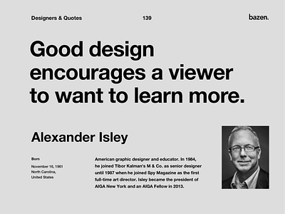 Quote - Alexander Isley design quote design quotes design thinking design tips inspirational inspirational quote inspirational quotes motivational motivational quotes motivationalquote product design quote design quoteoftheday ui ui design uiux uiuxdesign uiuxdesigner ux ux design