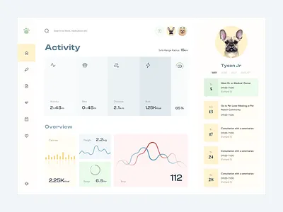 🐶 Pets Care adoption app design care cat concept dashboard dog health interface minimal pets product startup statistic ui ux webdesign
