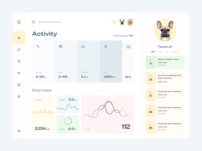 🐶 Pets Care adoption app design care cat concept dashboard dog health interface minimal pets product startup statistic ui ux webdesign