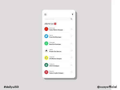 dailyui50 050 dailyui050 dailyuichallenge joblisting